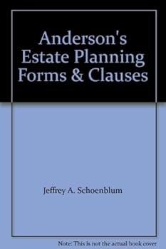 Hardcover Anderson's Estate Planning Forms & Clauses Book