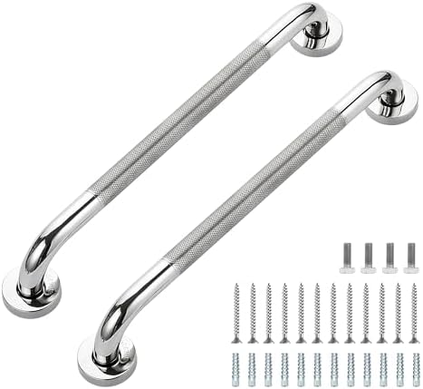 Grab Bars for Shower, 2 Pack 18-Inch Anti Slip Shower Handles for...