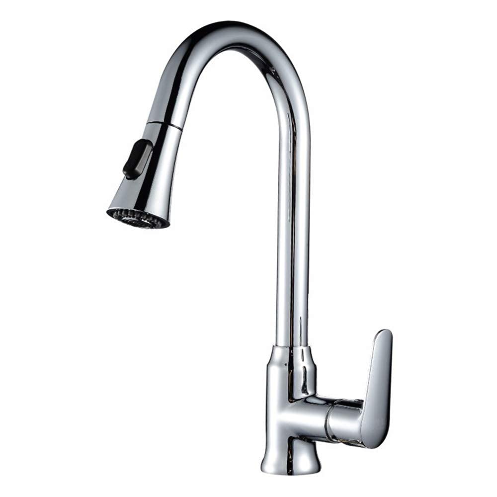 Mélangeur eau chaude robinet de cuisine en finition durable avec douchette rétractable