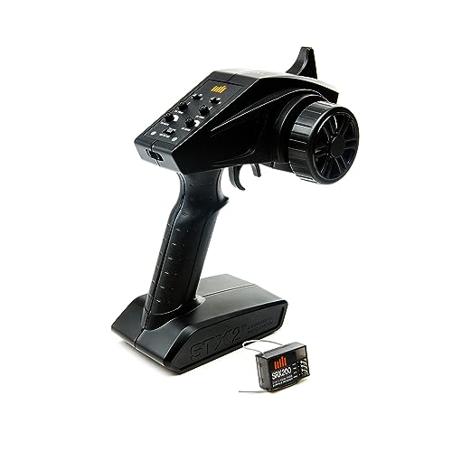 Spektrum SPMSTX200 STX2 2-Channel 2.4Ghz Fhss Entry Level Pistol Grip Rc TX/RX Radio System with SRX200 Surface Receiver, Black