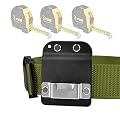 Tactical Tape Measure Belt Holster Measuring Tape Holder Tapes Pocket Clip Hook Fit for 2 Inch Tool Belts-Black
