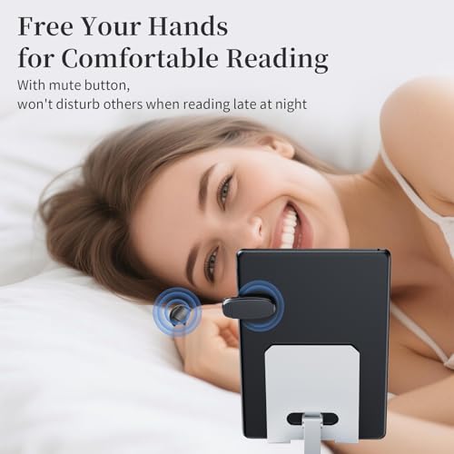 Image of Finger Ring Kindle Page Turner Remote, Rechargeable Wireless Clicker for Kindle Paperwhite, E-Readers & Camera, Perfect for Hands-Free Reading Anywhere, Bed, Treadmill Reading (Black)