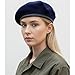 Sivi Iconic Parisian Beret – Army Style Cap, Che Guevara Inspired Fashion, Woolen French Beret Hat for Men and Women (US, Alpha, One Size, Medium, Blue)