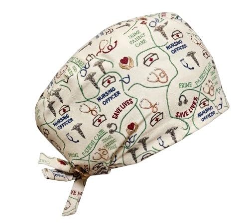 Cotton Head Cap, Universal Fit with Adjustable Back Tie for Sports,Kitchen,Trekking and Hospital (NURS)-image-41