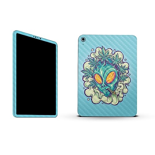 Image of MightySkins Carbon Fiber Skin Compatible with Apple iPad 10.9 inch 10th Gen (2022) Full Wrap Kit - in Outer Space | Protective Durable Textured Carbon Fiber Finish | Easy to Apply | Made in The USA
