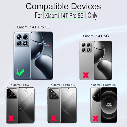 Image of Ibywind 2 Pack Screen Protector for Xiaomi 14T Pro 5G 6.67 inch,9H Hardness Tempered Glass,with 1Pc Camera Lens Protector,1Pc Back Carbon Fiber Film,Alignment tool