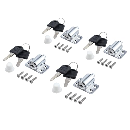 4Pcs White Sliding Patio Door Catches Set Window Bolt Security Lock Sliding Patio Door Catch Safety Lock