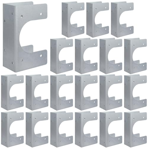 20PCS Metal Stud Shoes for 2X Studs, Heavy Duty Stud Guards, 5" Height, 1.53" Width, Fits up to 2-1/2 Inch Pipes, Easy to Install with Hole Fixation, Ideal for Pipe Support (20)