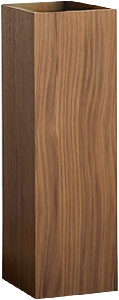 HOMSFOU Umbrella Stand Wood Umbrella Holder Farmhouse Umbrella Bucket Square Wooden Umbrella Holder Canes Walking Sticks Holder for Home Office Entryway 6.3"L x 6.3"W x 19.7"H