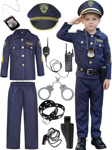 Ekoropshop Kids Police Officer Costume Set For Boys Cop Uniform