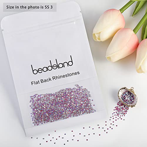 Image of Beadsland Flat Back Crystal Rhinestones,Light Siam AB, SS3, 1440pcs