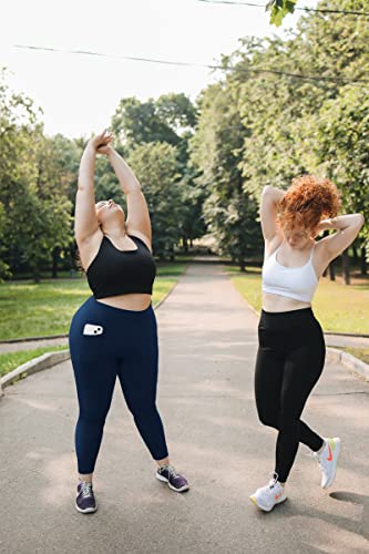 Image of MOREFEEL 3 Pack 8 inch High Waisted Biker Shorts for Women, Casual Summer Knee Length Tummy Control Running Athletic Yoga Shorts