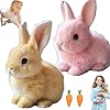 Bunny - My Realistic Bunny Toy, Bunny Realistic Bunny, Bunny Realistic Bunny Toy, Interactive Bunny Realistic Bunny-Jumping, Twitching, and Shaking Ears, Bunbi Realistic Bunny (Brown*Pink)