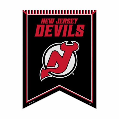 Fanion en feutre New Jersey Devils NHL decoration de hockey durable contre murs vides