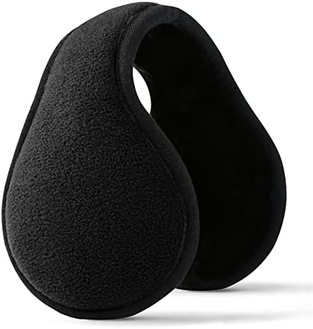 Ear Muffs for Men Women - Winter Ear Warmers - Warm Ear Covers for Cold Weather Soft Fleece Earmuffs Protects Ears Black
