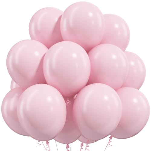 Image of Togvu Pastel Pink Balloons, 50Pack 12 Inch Baby Pink Latex Party Balloons