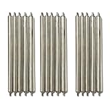 Heavy Duty Galvanized Steel Rollers - 15 Pack, 35.4in Industrial Conveyor Replacement Rollers for DIY Projects, Fences, Lawn Mowers, Durable Metal Rollers