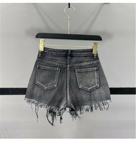 Short d'été en jean taille haute coupe ample pour éviter l'inconfort