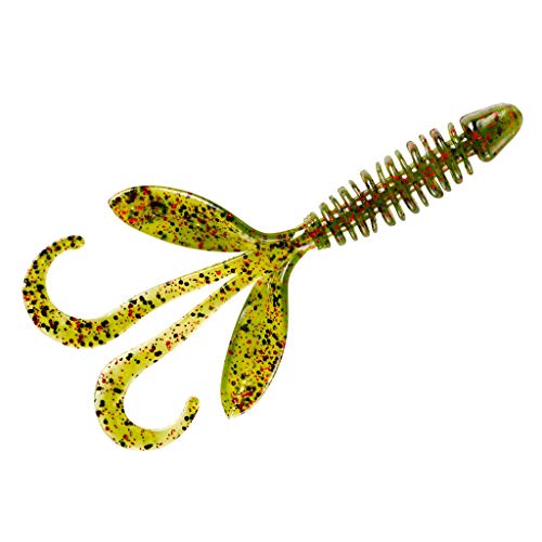 YUM Wooly Hawgtail and Hawgcraw Soft Plastic Creature Bait Fishing Lure - Excellent Bait for Flipping and Pitching, 7 per Pack