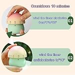 Mechanical Kitchen Timer, Cute Mushroom Timers for Kids, Wind Up 60 Minutes Manual Countdown Timer for Classroom, Home, Study and Cooking (Green Base) - Image 3