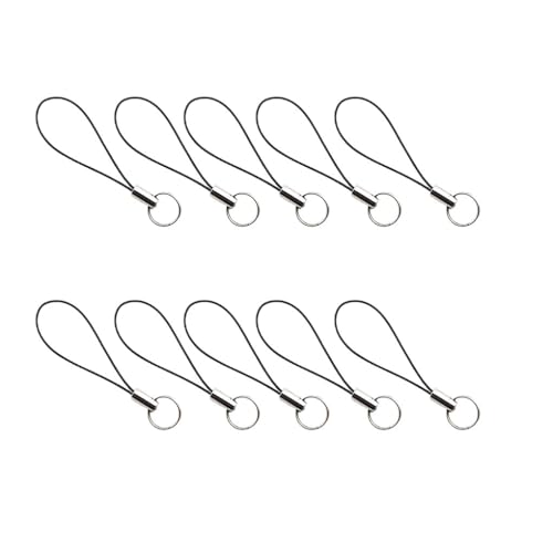 LIXSAZSE 10 pièces cordons de lanière de téléphone Anti-perte Smartphone anneau support corde pour bibelots main dragonne porte-clés crochets
