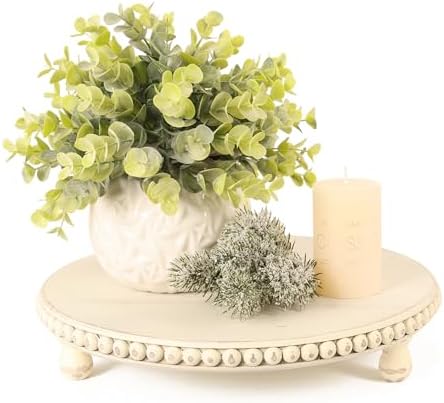 Amazon.com: Tray Decor Table Trays Decorative - 12" Beaded Round Trays Home Decor Rustic ...