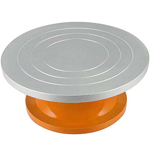 Hakzeon 12 Inches Diameter Sculpting Wheel, Silver Sculpture Banding Wheel Sturdy Turntable Ceramics Pottery Tool For Sculpting, Painting, Spraying And Crafting Projects #TOP17
