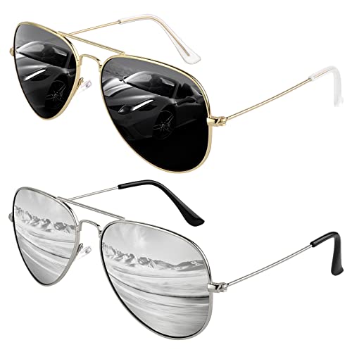 Image of GQUEEN Classic Pilot Polarized Sunglasses Men Women Retro Shades UV400 MOS1