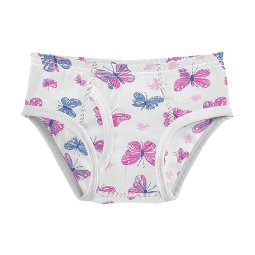 Wusikd Pink Blue Boys' Underwear Cotton Butterfly Boys Briefs Soft Toddler Underwear 2T