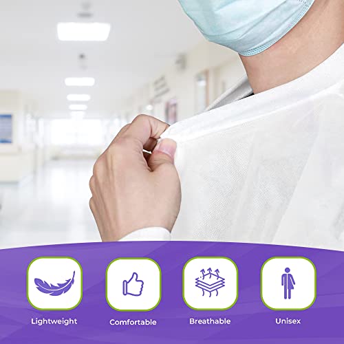 AMZ Medical Supply Casacos descartáveis de laboratório para adultos 2X-Grande Casaco de laboratório