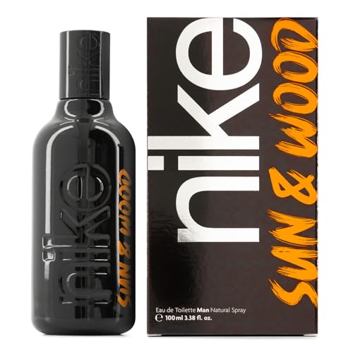 NIKE - Sun & Wood 150 ml, Colonia Hombre, Perfume Formato Spray, Eau de Toilette Natural y Masculina, Aroma Amaderado Frutal Ambarado, Fragancia Fresca y de Larga Duración