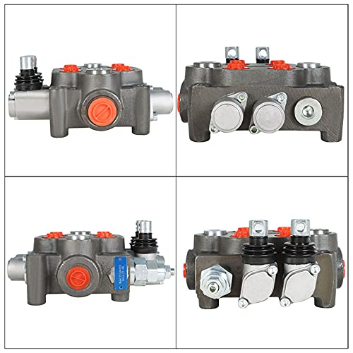 Marddpair Hydraulic Valve 2 Spool Hydraulic Directional Control Valve Double Acting Valve 25 Gpm 3000 Psi Bspp Ports For Tractors Loaders Tanks #TOP5