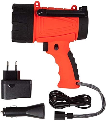 18W Waterproof Rechargeable Torch Light with 1000 Lumen LED, Detachable Red Light Filter, Wall And Car Charger Attachments lucar