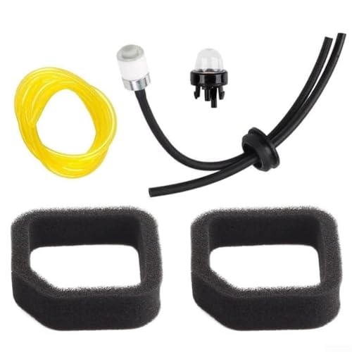 Zilimontt Kit de mantenimiento de filtro de aire para cortacésped con tubo de combustible y bombilla de imprimación para RY254BC RY60511B BM254BV UT08544 51946 Series piezas de repuesto - Juego de 5