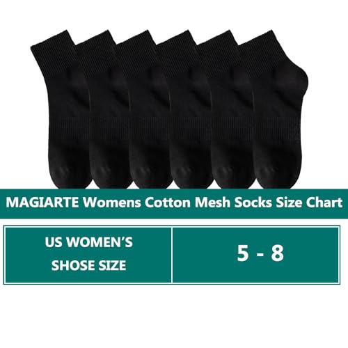 Image of MAGIARTE Womens Mini Crew Ankle Socks Athletic Casual Cotton Socks for Women