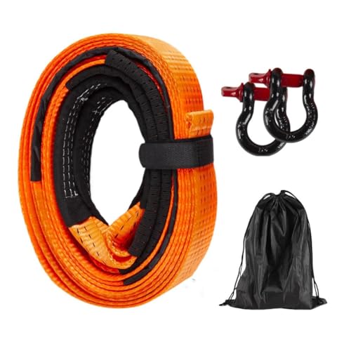 Corde de treuil pour 20000 kg et sangle de remorquage 9m 8t avec sac