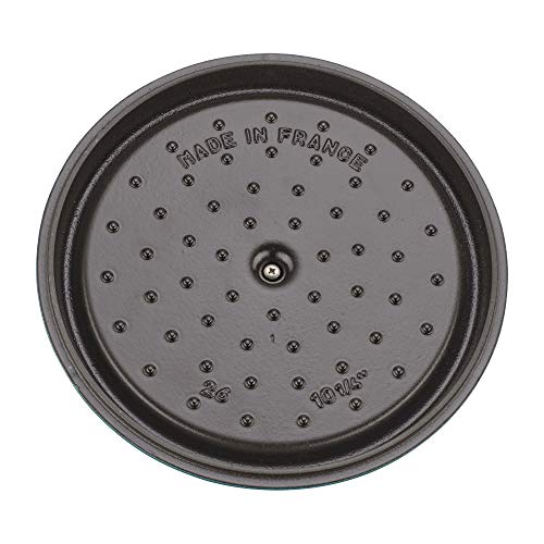 Image of STAUB Cast Iron 5.5-qt Round Cocotte, Serves 5-6, Made in France, Turquoise