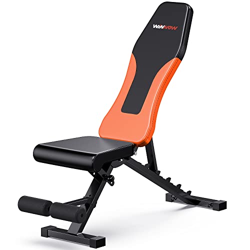 WINNOW Verstellbare Hantelbank, faltbar, für Zuhause, Fitnessstudio, Workout, Neigung, flache Bankdrücke, für Ganzkörpertraining Cover