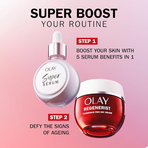 Olay Regenerist Day Face Cream, Anti-Wrinkle + Active Firming Skincare Moisturiser, Anti-Ageing Niacinamide and Peptides, Renews, Firms and Hydrates, Non-greasy, Fragrance Free 50ml - Image 9