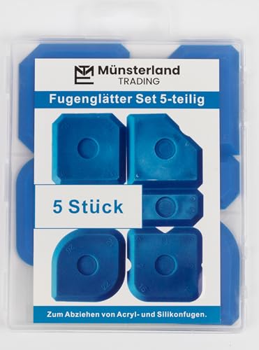 Fugenglätter Set 5 tlg. blau in praktischer Aufbewahrungsbox...