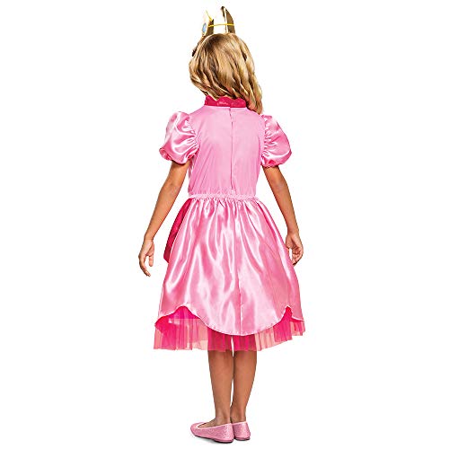 Disguise 10690K Princess Peach Costume Dress, Nintendo Super Mario Bros Classic Dress Up Outfit thumb #1