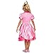 Princess Peach Costume Dress, Nintendo Super Mario Bros Classic Dress Up Outfit for Girls, Kids Size Small (4-6x),Pink
