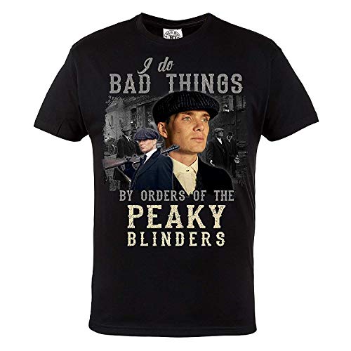 Rule Out Camiseta Peaky blinders. TOMMY shelby. I Do Bad things. Birmingham gang. informal camiseta - Negro, X-Large