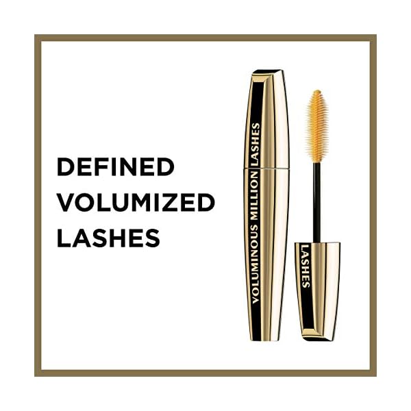 LOreal-Paris-Makeup-Voluminous-Million-Lashes-Mascara-Black-1-Tube LâOreal Paris Makeup Voluminous Million Lashes Mascara, Volumizing Collagen Infused Eye Makeup, Amplifying Mascara Brush, Washable, Black, 0.32 Fl Oz., 1 Count