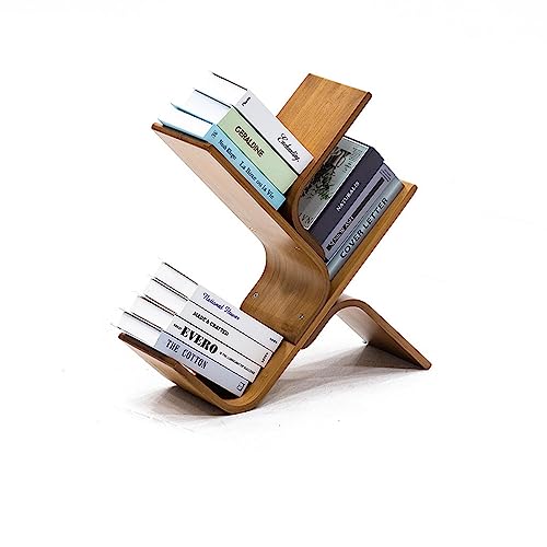 BTZHY Biblioteca Estantería rústica de Madera con Forma de árbol, antivuelco, para Oficina, con Escalera Alta y Estrecha para CD, Libros y películas.