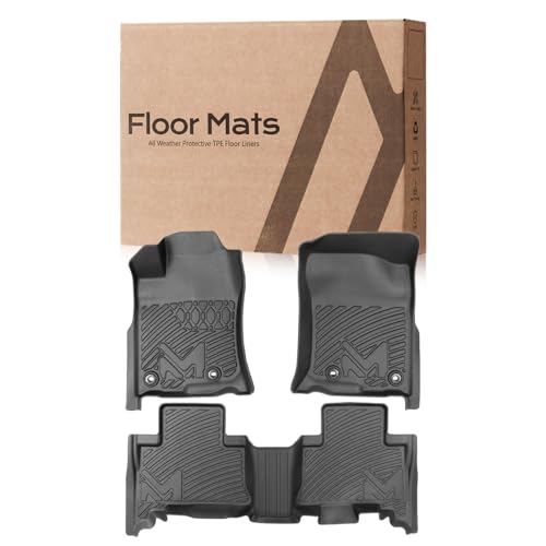 Image of Floor Mats Custom for Toyota 4Runner 2013-2024 (7 Seats & 5 Seats) & 2014-2024 Lexus GX460, All Weather Cover Protection Waterproof Black TPE Automotive Floor Liner Front & Rear Row Full Set Car Mats