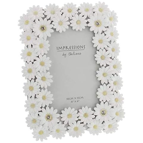 Impressions White Resin Daisy Photo Frame 4" x 6" FR49846 Cover
