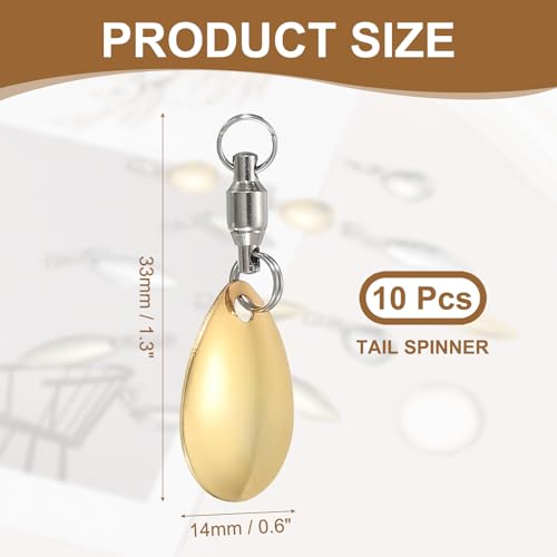 Spinners de pêche à queue vibrants pour optimiser les reflets d'or de vos leurres spinnerbait