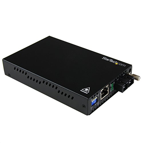 StarTech.com Multimode (MM) SC Fiber Media Converter for 1Gbe Network - 550m Range - Gigabit Ethernet -Remote Monitoring - 850nm (ET91000SC2)