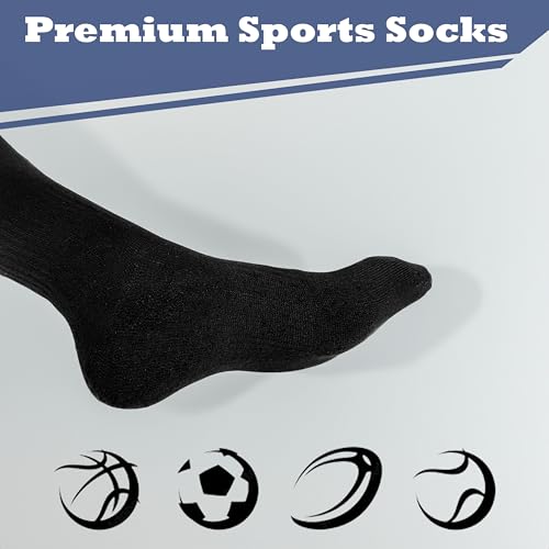Winterlace Soccer Softball Baseball Socks 3 Pairs Knee High for Men Women Youth Kids Athletic Football4